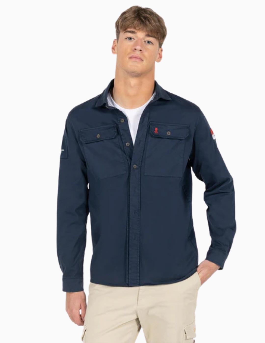SOBRECAMISA EL PULPO DOS BOLSILLOS  NAVY