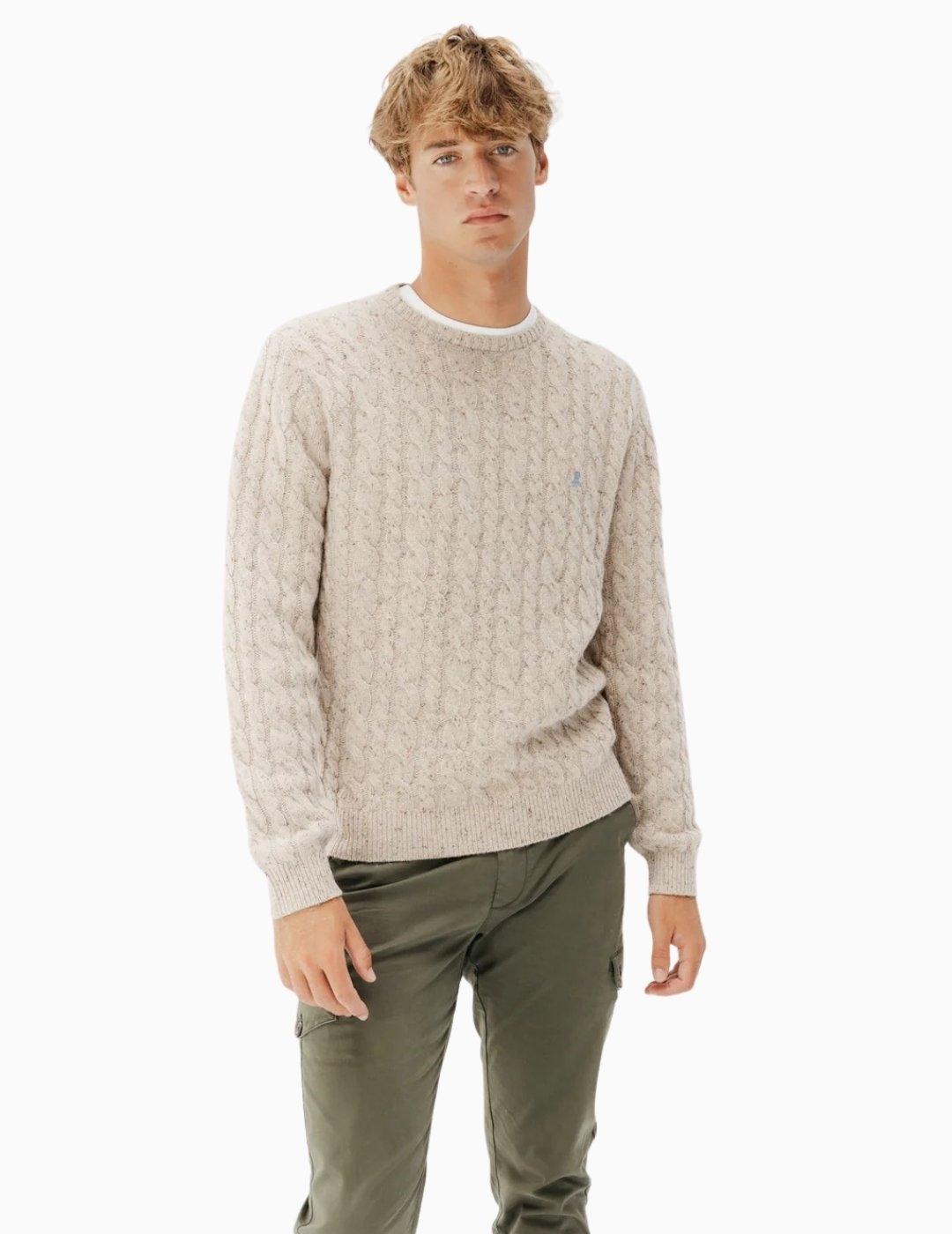 JERSEY EL PULPO PUNTO OCHOS JASPEADO BLANCO ROTO