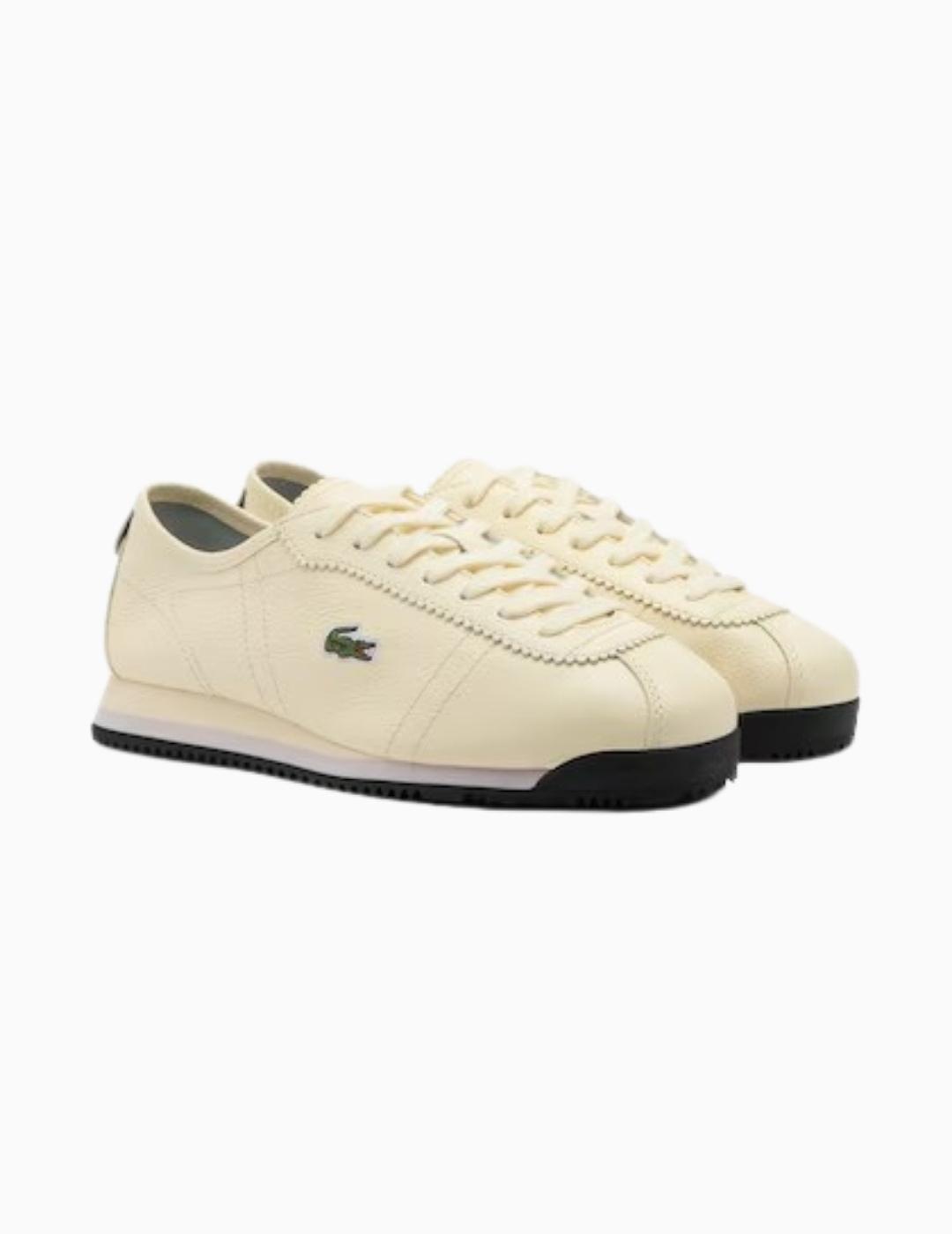 ZAPATILLAS LACOSTE CLUB-LOW BEIGE Y NEGRO