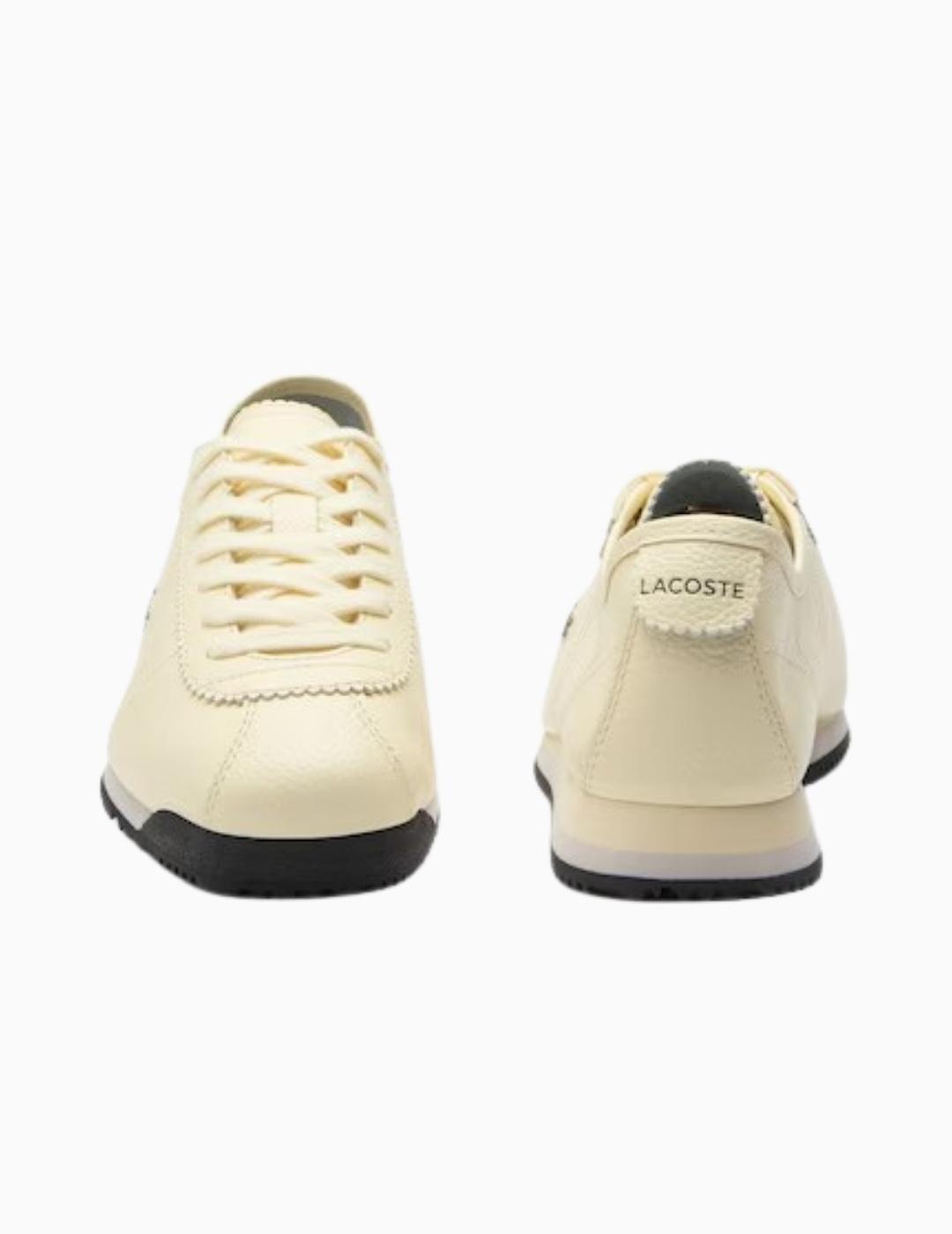 ZAPATILLAS LACOSTE CLUB-LOW BEIGE Y NEGRO