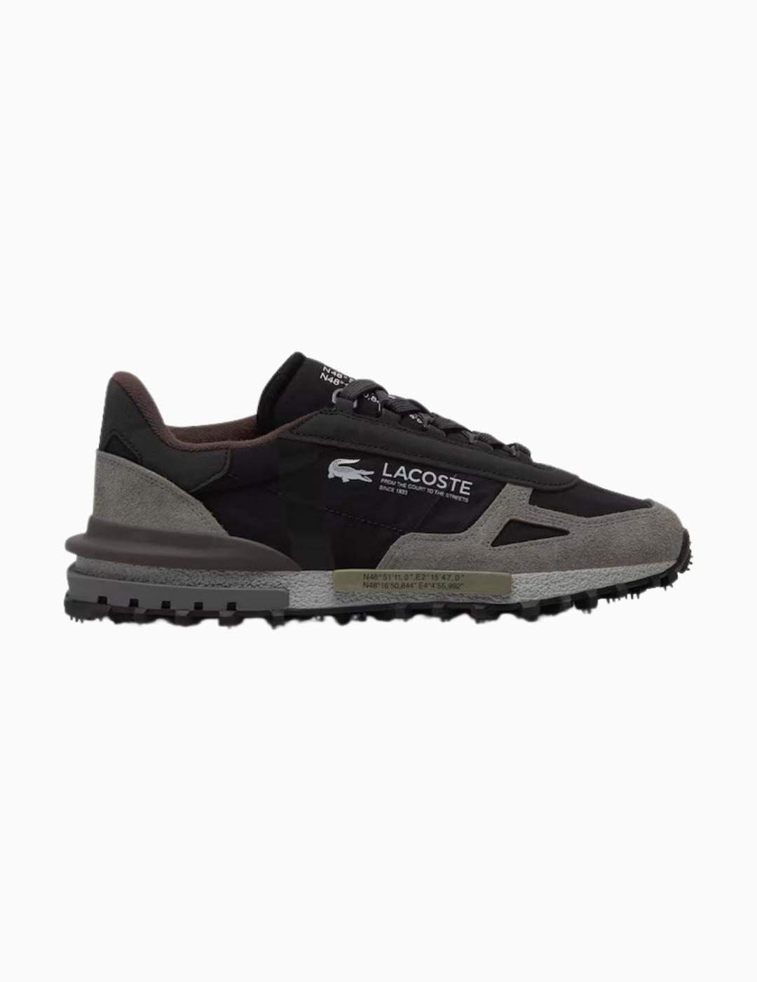ZAPATILLAS LACOSTE ELITE ACTIVE GRIS-NEGRO HOMBRE