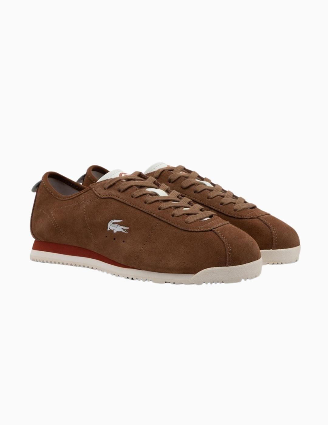 ZAPATILLAS LACOSTE CLUB-LOW MARRÓN-BEIGE HOMBRE