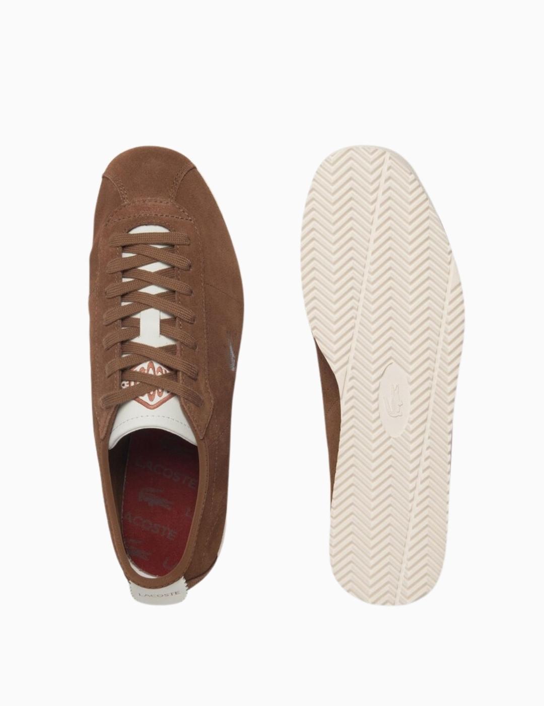 ZAPATILLAS LACOSTE CLUB-LOW MARRÓN-BEIGE HOMBRE