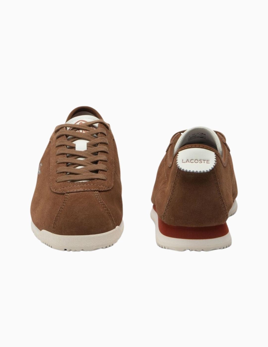 ZAPATILLAS LACOSTE CLUB-LOW MARRÓN-BEIGE HOMBRE