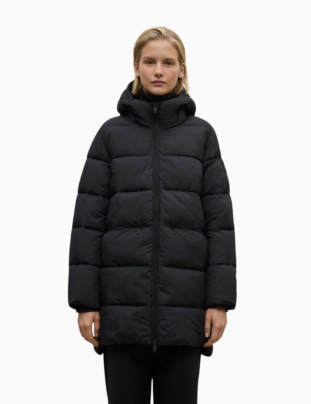 ABRIGO ECOALF MARANGU MUJER NEGRO