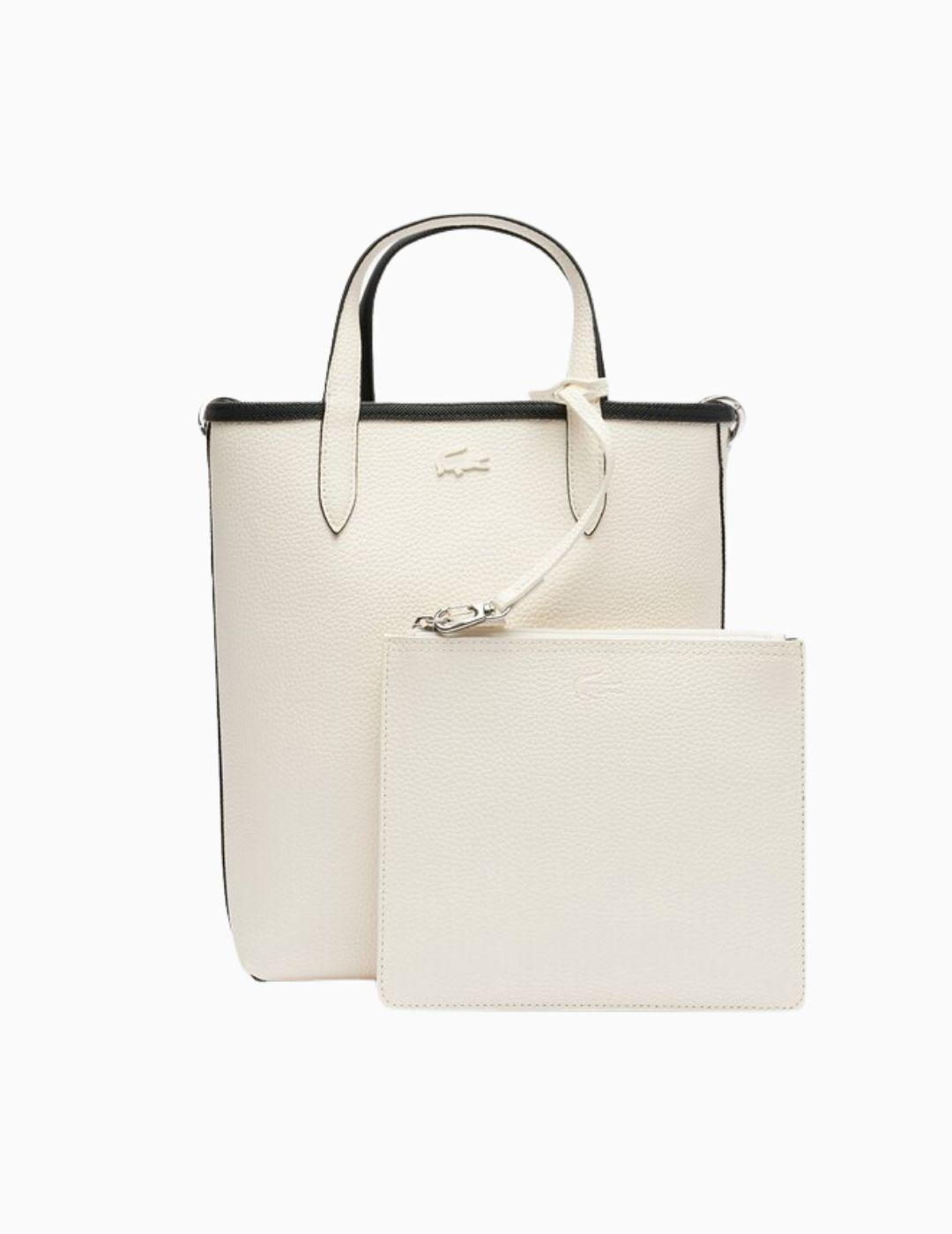 BOLSO LACOSTE TOTE VERTICAL REVERSIBLE NEGRO