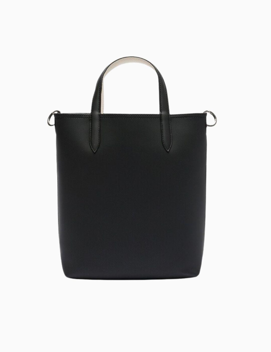 BOLSO LACOSTE TOTE VERTICAL REVERSIBLE NEGRO