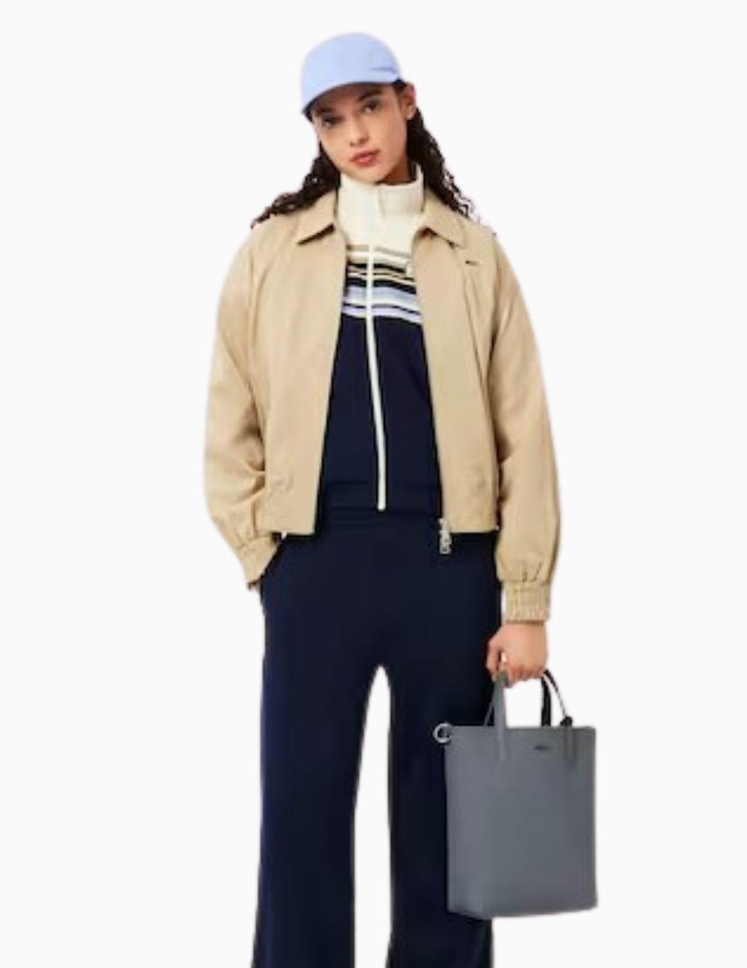 BOLSO LACOSTE TOTE VERTICAL REVERSIBLE GRIS