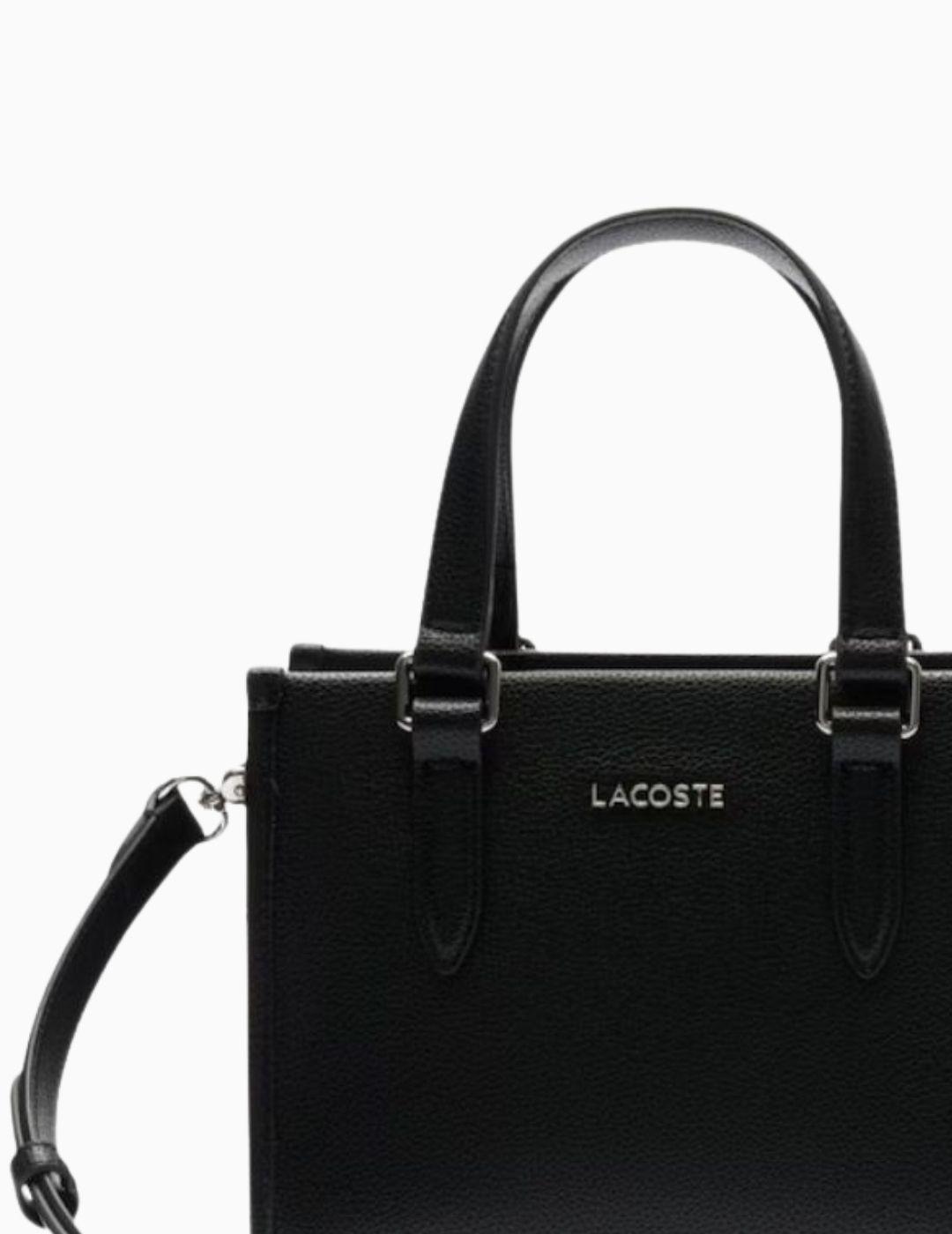 BOLSO LACOSTE TOP HANDLE PEQUEÑO NEGRO