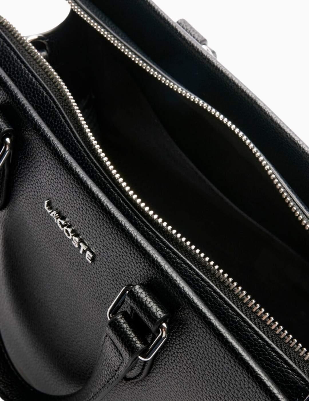 BOLSO LACOSTE TOP HANDLE  NEGRO