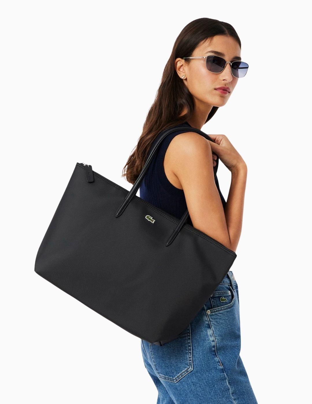 BOLSO LACOSTE GRANDE L.12.12 NEGRO