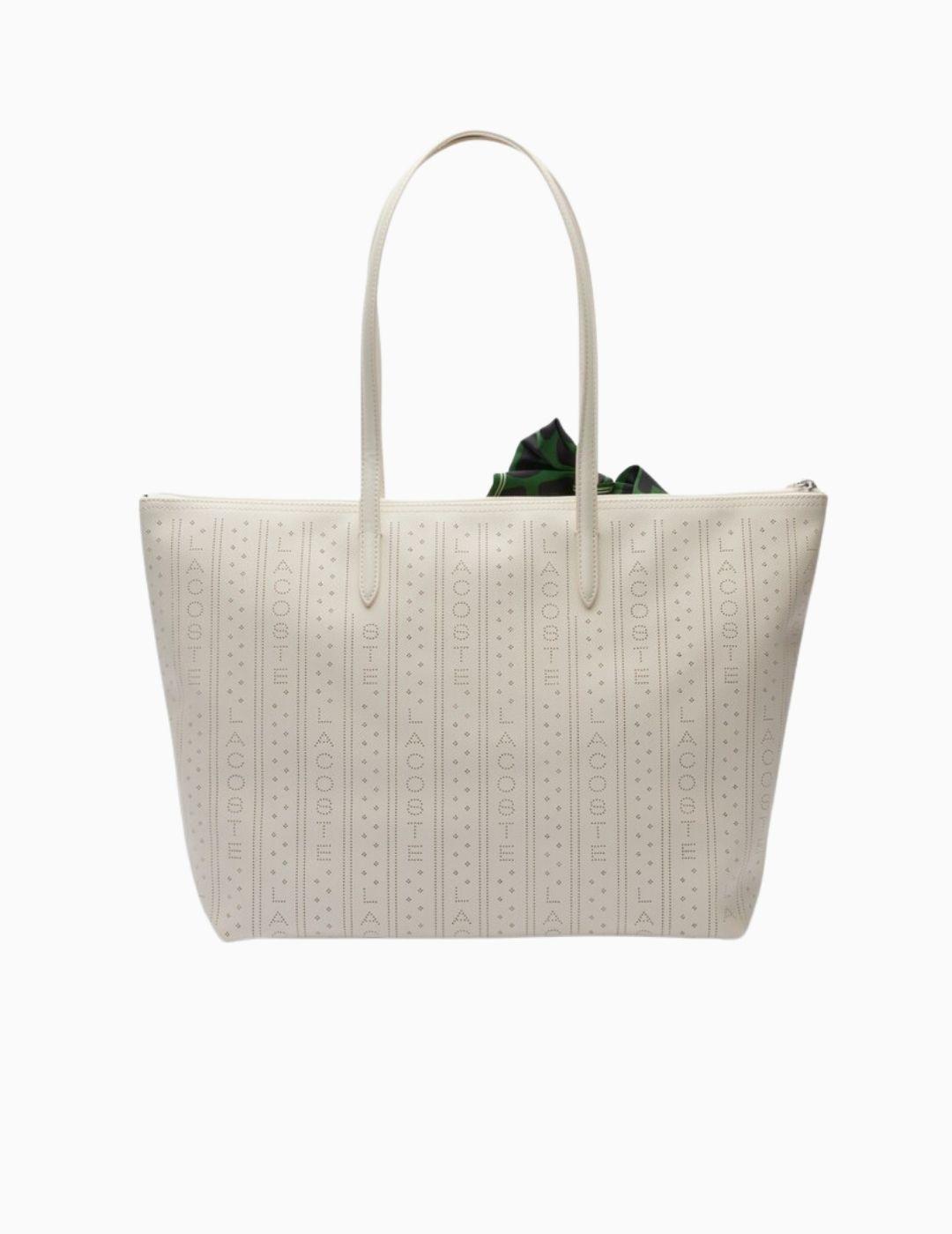 BOLSO LACOSTE GRANDE PERFORADO PUNCH WORDING LAPON