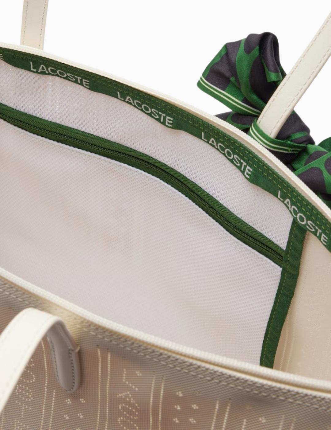 BOLSO LACOSTE GRANDE PERFORADO PUNCH WORDING LAPON