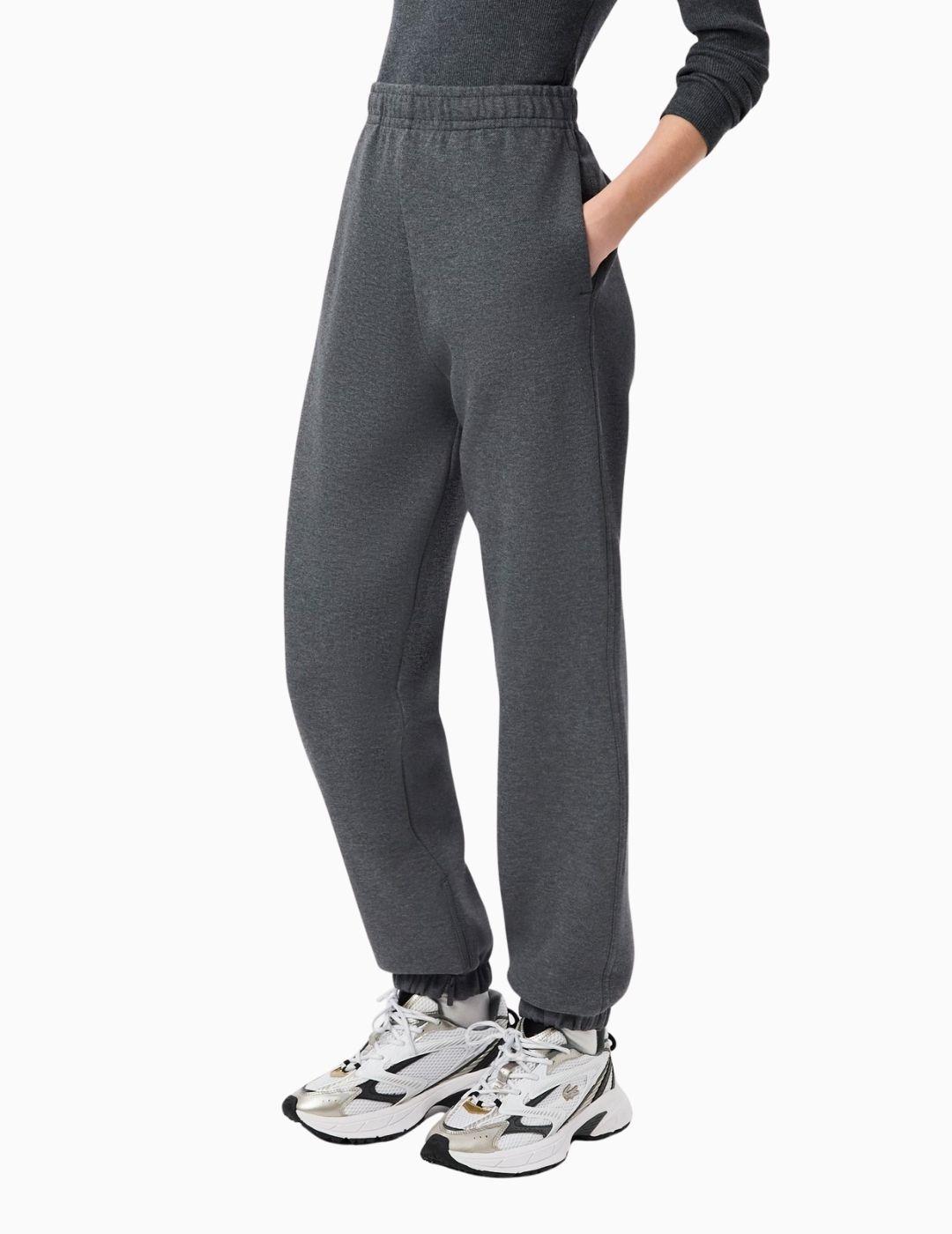 PANTALÓN LACOSTE DE CHANDAL PIQUÉ GRIS