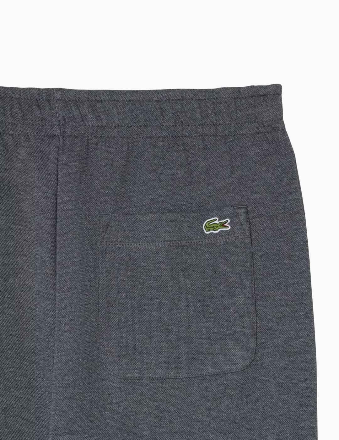 PANTALÓN LACOSTE DE CHANDAL PIQUÉ GRIS