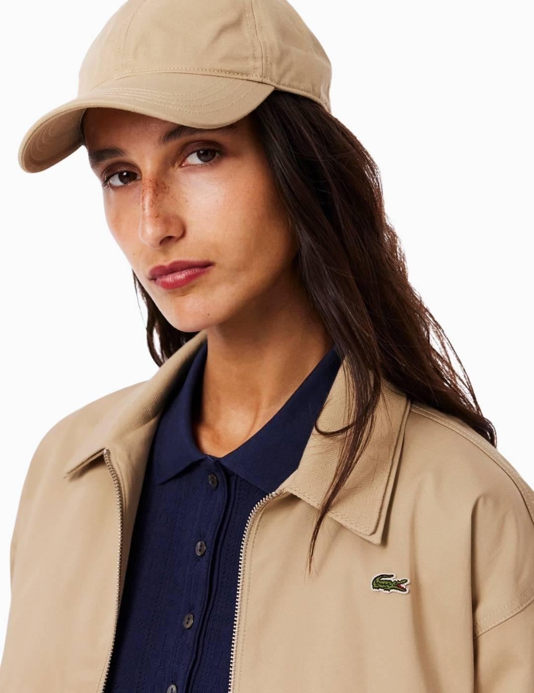 CHAQUETA LACOSTE TELA DE GABARDINA CON CUELLO
