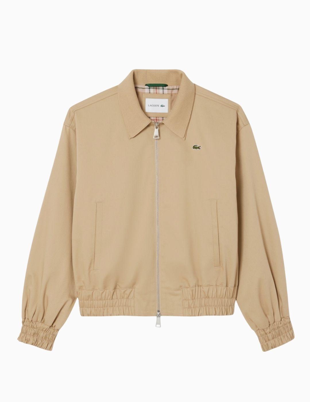 CHAQUETA LACOSTE TELA DE GABARDINA CON CUELLO