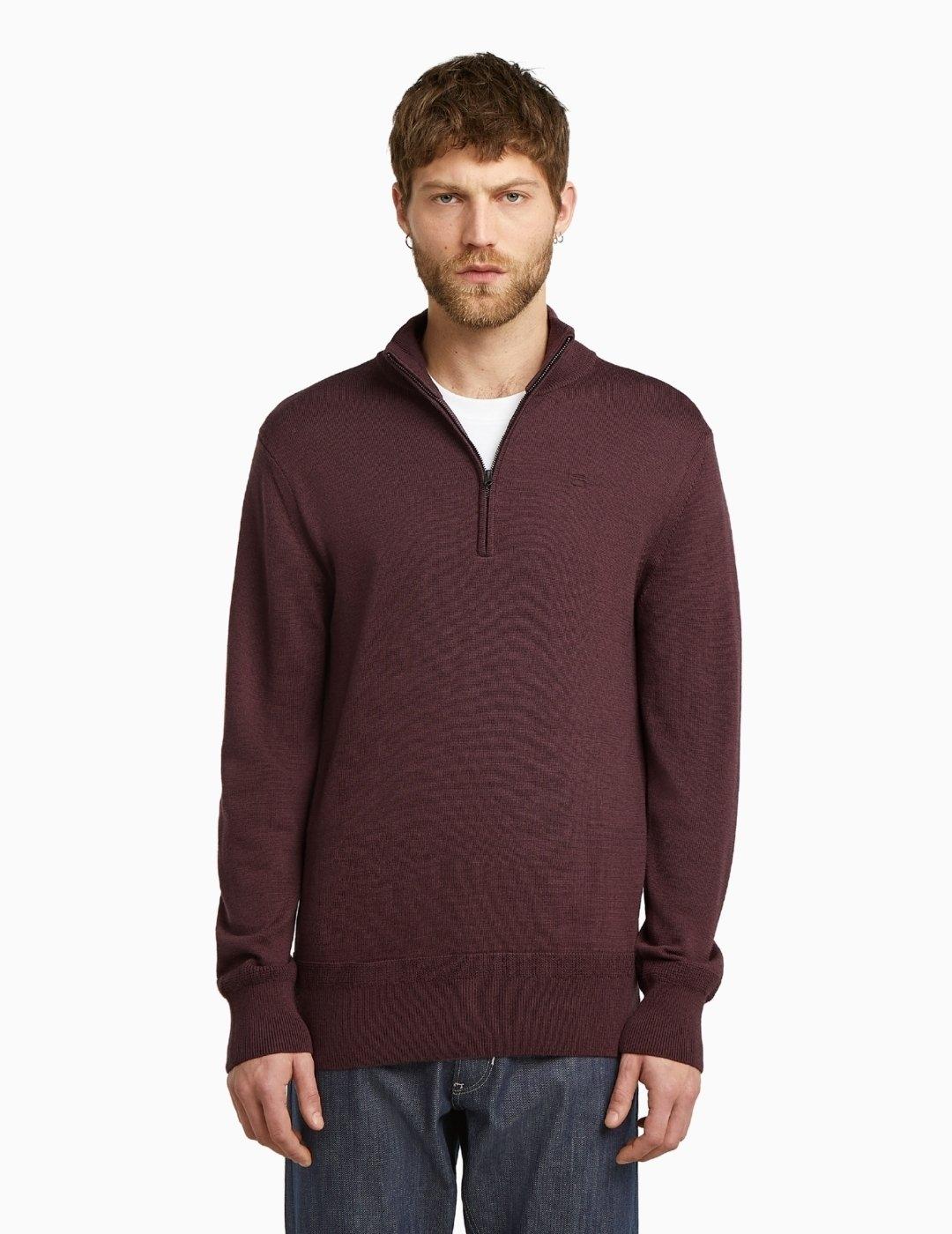 JERSEY G-STAR PREMIUM CORE HALF ZIP KNIT