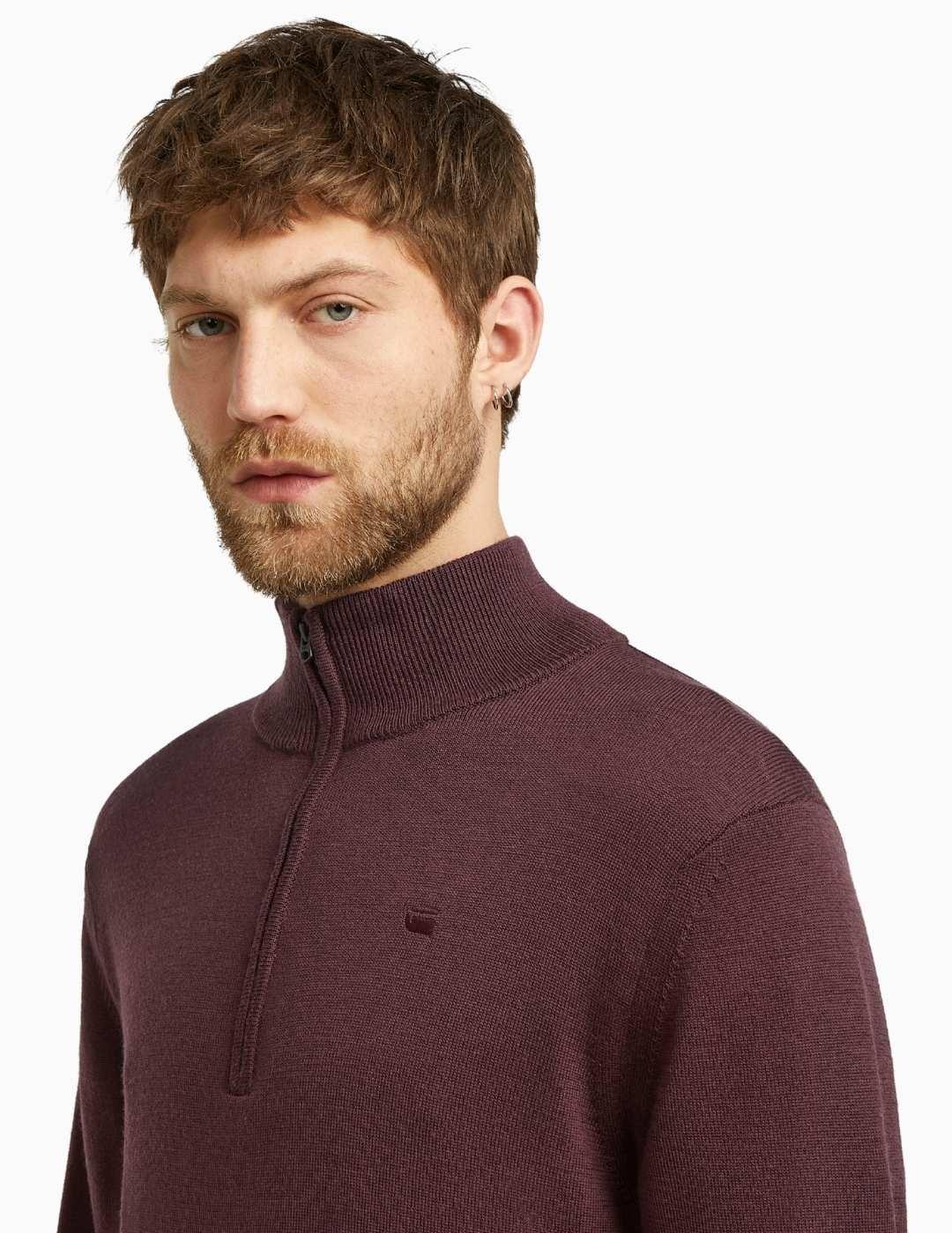 JERSEY G-STAR PREMIUM CORE HALF ZIP KNIT